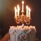 5" tall 9 Arm Mini Candelabra Cake Topper with Candles Wedding Party Supplies